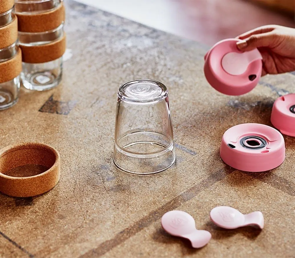 KeepCup products are designed with modularity in mind. KeepCups have as few parts as possible, and the use of common parts across multiple products means lost or damaged components can easily be replaced – so customers can replace a part, not the product – reducing the products’ overall impact and waste.