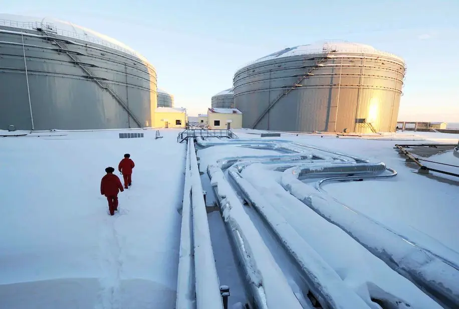 The oil pipeline that runs from Russia through China's northeastern Heilongjiang province, shown in 2011. / Wang Jianwei/Xinhua/AP